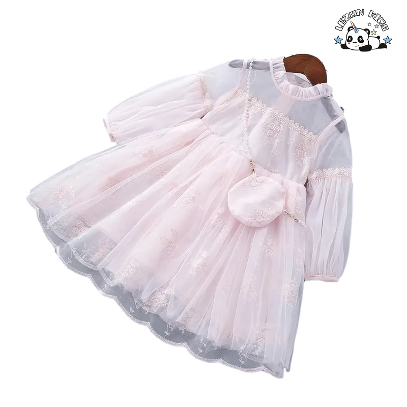 LEZONKIDS - Spring and Autumn Dress Girl's Embroidered Gauze Skirt Princess Children's Dress